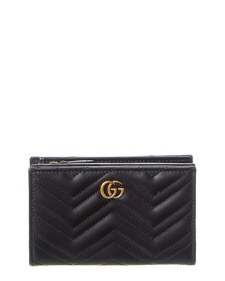 Кожаный держатель для карт Gucci Gg Marmont Женский, черный