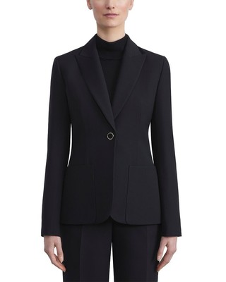 Lafayette 148 New York Patch Pocket Wool & Silk-Blend Jacket Womens