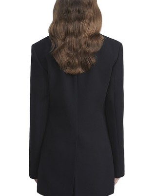 Pre-owned Lafayette 148 York V-neck Blazer Women's In Black