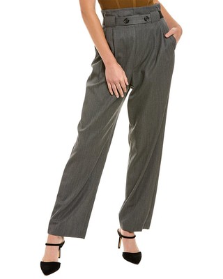 

Женские шерстяные брюки Helmut Lang Paperbag Paperbag, Grey, NA