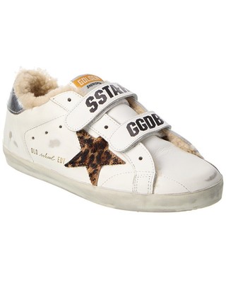

Женские кроссовки Golden Goose Old School из кожи и овчины белые, Белый, NA