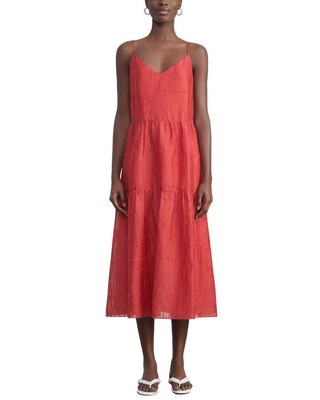 

Платье женское из смесового льна Lafayette 148 New York Hartford, Flame