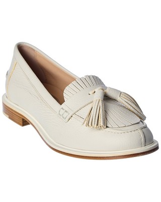 Женские кожаные мокасины Tods с бахромой
