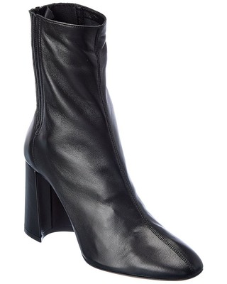

Женские кожаные ботинки Aquazzura Tres St Honore 85, черные, Черный, NA