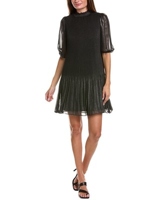 Нанетт Нанетт Лепор Плиссированное мини-платье аккордеоном Женское черное 8