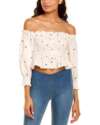 

Женский топ Avantlook Hearts белый