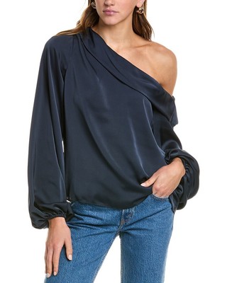 Женский топ на одно плечо от Ramy Brook Aspen темно-синего цвета Xs