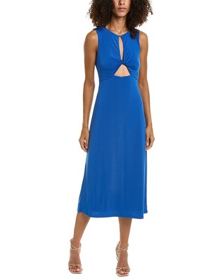 

Женское платье миди с вырезом Bcbgmaxazria, Синий