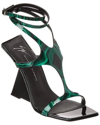 

Женские лакированные сандалии Giuseppe Zanotti Tutankamon 105, Зеленый, NA