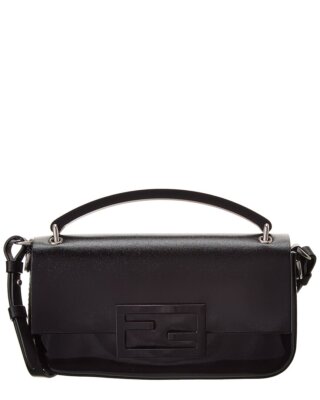 

Женский лакированный чехол для телефона Fendi Baguette, черный, NA