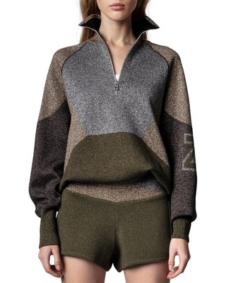 

Женский свитер Zadig - Voltaire Ross с люрексом, Kaki