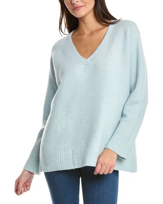 

Женский топ Eileen Fisher из кашемира и шелка с v-образным вырезом, Синий