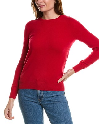 Кашемировый свитер Amicale Cashmere Basic с круглым вырезом горловины, женский Красный S