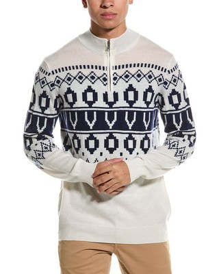 Мужской свитер Brodie Cashmere из смеси шерсти и кашемира на 1/2 молнии