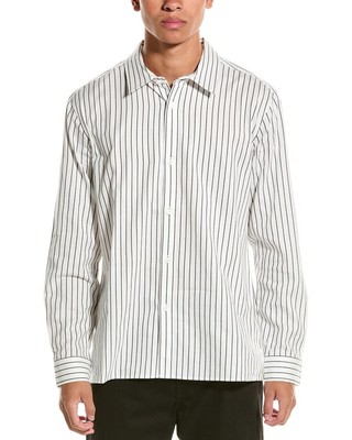 Классическая джинсовая рубашка в полоску с рамкой Мужская Синяя M