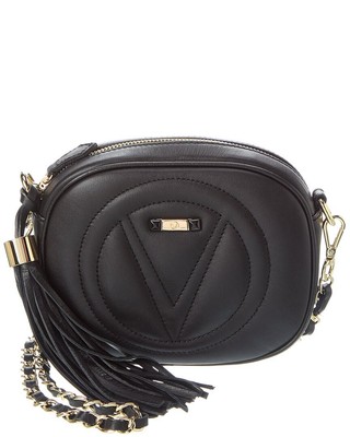 Valentino By Mario Valentino Nina Фирменное кожаное женское кроссбоди черного цвета