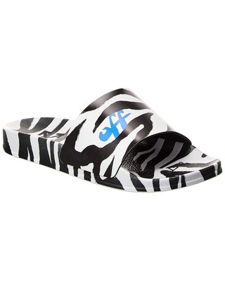 

Женские резиновые шлепанцы для бассейна Off-White с принтом, черные, Черный, NA