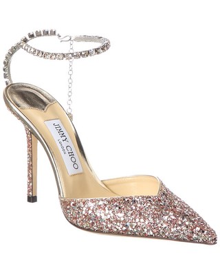 

Женские туфли-лодочки с блестками Jimmy Choo Saeda 100, Розовый, NA