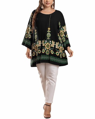 

Nino Balcutti Блузка Плюс Женская, Black - multicolor print