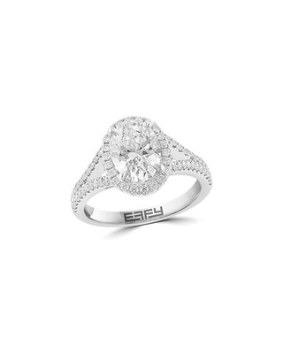 Pre-owned Effy Fine Jewelry 14k 2.46 Ct. Tw. Lab-grown Diamond Ring Women's 7 In White
