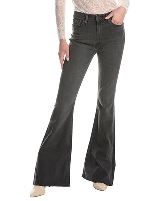 Джинсы Hudson Jeans Holly High-Rise, черные женские джинсы-клеш с высокой посадкой