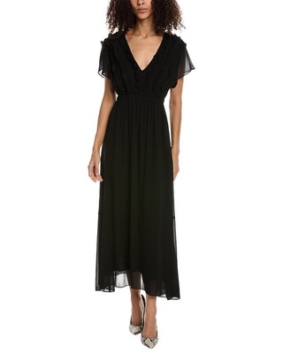 Женское миди-платье с оборками от Kooples