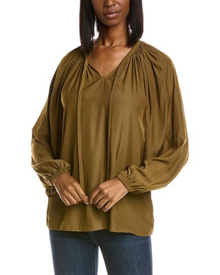 

Женская блузка с v-образным вырезом Joan Vass, Зеленый