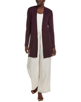 Женский прямой кардиган из смесового шелка Eileen Fisher