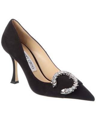 

Женские замшевые туфли Jimmy Choo Melva 90, Черный, NA