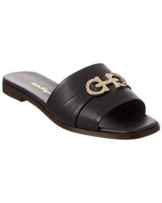 

Женские кожаные сандалии Ferragamo Oria, Черный, NA