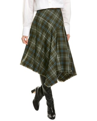 

Женская шерстяная юбка Lafayette 148 New York Rosabell, Зеленый