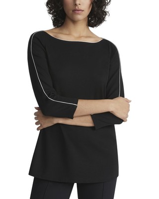 Женский топ с круглым вырезом Lafayette 148 New York Bateau