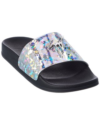 

Женские резиновые шлепанцы Giuseppe Zanotti Newlaburela Silver, Серебряный, NA