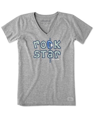 

Женская футболка Life Is Good Crusher, Heather gray