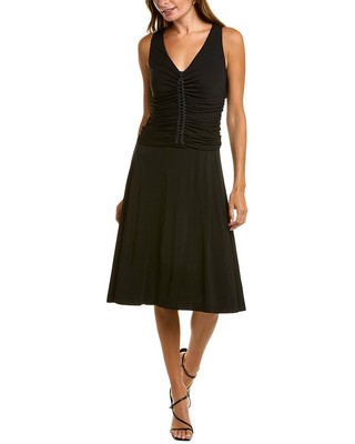 

Женское плетеное платье миди Donna Karan, Черный