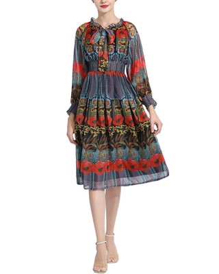 

Платье Burryco Женское, Black - print