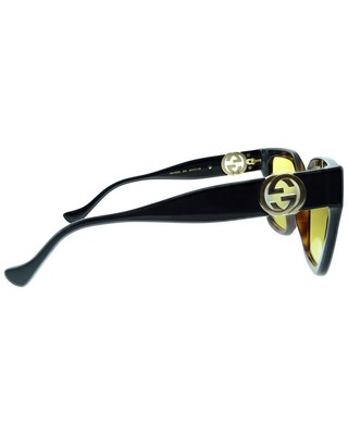 Pre-owned Gucci Women's Gg1023s 54mm Sunglasses Women's Brown In Yellow