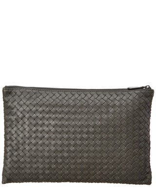 Bottega Veneta Womens  Intrecciato Leather Pouch