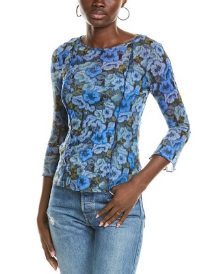 Сетчатый топ Vince Camuto Женский синий Xl