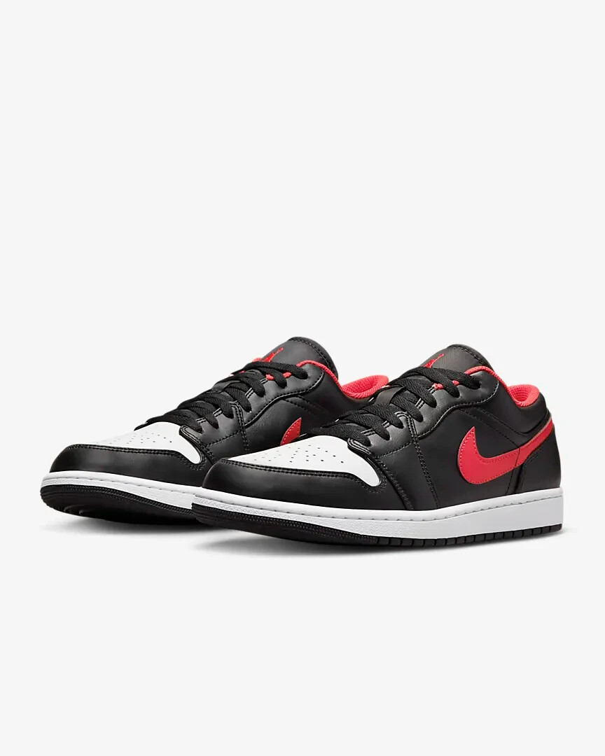 

Полуботинки Nike Air Jordan 1 с белым носком, черные, огненно-красные 553558-063, мужские 13, Multicolor, Air Jordan 1