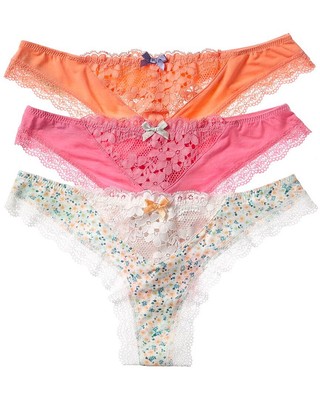 

Женские стринги Honeydew Intimates, 3 шт., Willow, Angelfish/cream ditsy/paradise, NA