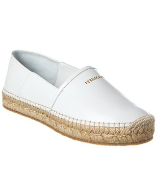 Женские кожаные эспадрильи Ferragamo Alma Белый 9.5 C