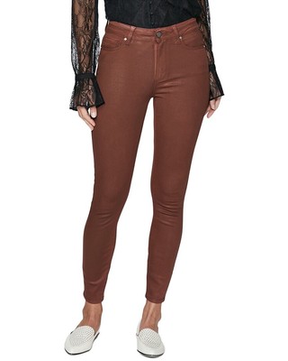 

Женские джинсы до щиколотки с высокой посадкой Paige Hoxton Burgundy Dust Luxe Coating, NA