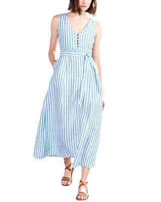 

Льняное платье макси Hatley Isla, размер, French blue stripes
