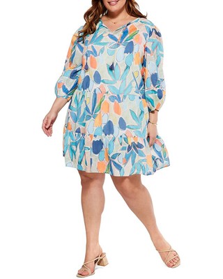 

Женское платье Nic+Zoe Plus Citrus Grove, Bltblue multi
