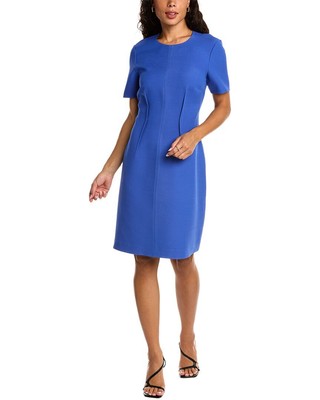 

Lafayette 148 New York расклешенное женское платье из шерсти и шелка, Синий