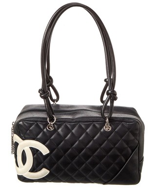 

Черная сумка-котелок Chanel из стеганой кожи ягненка Cambon (подлинные, бывшие в употреблении), NA