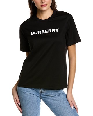 

Женская футболка с логотипом Burberry, черная, размер, Черный