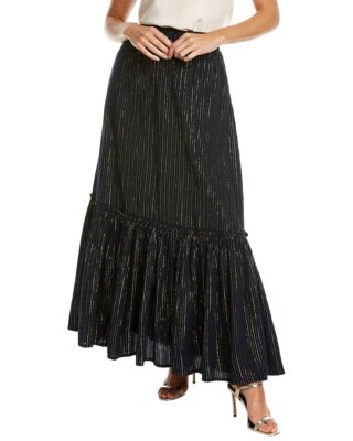 

Женская макси-юбка металлик Boden, Navy crinkle lurex