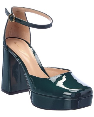 

Gianvito Rossi Vian 70 Женские лакированные туфли на платформе, зеленые 37,5, Зеленый, NA